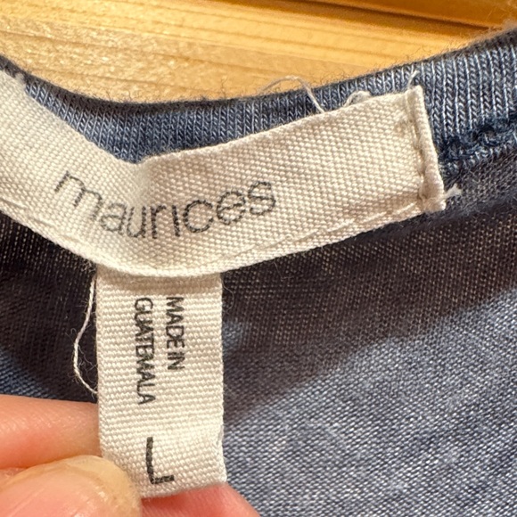 Maurices Navy Tie-Dye Button-Down Shirt - Picture 2 of 4